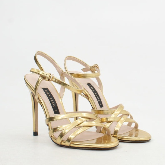 Zara Shoes Zara Gold Strappy High Heel Sandals Size 6 Nwt Poshmark — free download